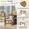 5-Piece Retro Dining Table Set with Extendable Round Table, 16-Inch Leaf, 4 Upholstered Chairs, Solid Wood & MDF, Ideal for Dining Room, Kitchen - 4 of 4