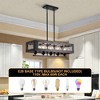 31.5" Industrial Farmhouse Chandelier with Metal Frame and Rope Accents, 5-Light Fixture, Adjustable Height for Dining, Kitchen, or Lounge - 4 of 4
