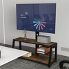 52.7" Rustic Swivel TV Stand with Power Outlet and Adjustable Height for Living Room & Bedroom - 3 of 4