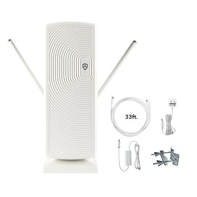 ANTOP AT-405BV Smartpass-Amplified Mini Tower Indoor/Outdoor HDTV Antenna (White)