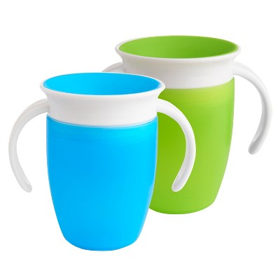 Munchkin Miracle 360° 2pk Trainer Cup - Blue/Green - 14oz