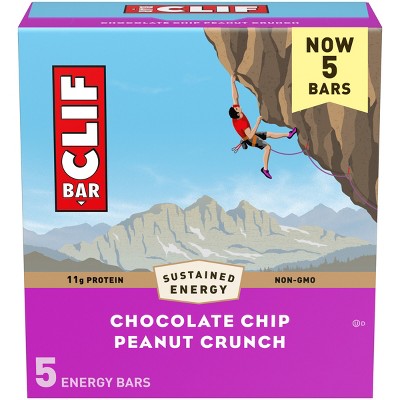 CLIF Bar Chocolate Chip Peanut Crunch Soft Baked Snack Bars - 12oz/5ct