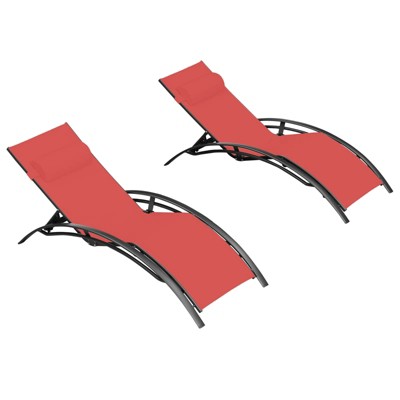 PURPLE LEAF Patio Chaise Lounge Set of 3 Outdoor Lounge Chair Beach Pool Sunbathing Lawn Lounger Recliner Chiar, Side Table Included