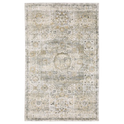 Oriental Weavers Windham WIN05 Grey / Gold Indoor Area Rug - 2'6" x 10'