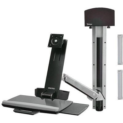 Ergotron StyleView Sit-Stand Combo Arm Up to 24" Monitor Polished Aluminum 45-266-026