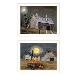 2- Piece Vignette Autumn Moonlit Nights White Framed Wall Art for Living Room, Bedroom Wall Art Print for Home Decor by Billy Jacobs - 1 of 4