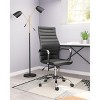 Office Chair 41.1–44.3"H Black – Tufted Faux Leather Upholstery with Chrome Steel Frame, Modern Adjustable Swivel Seating by Zuo Modern - 2 of 4
