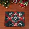 Unique Bargains Christmas Place Mats Linen Red Green 13"x17.7" 2 Pcs - 2 of 4