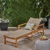 Hampton Acacia Chaise Lounge - Christopher Knight Home
 - 3 of 4