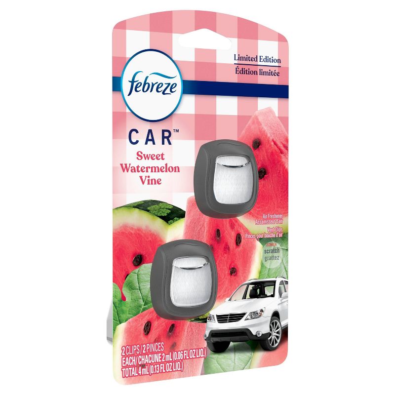Febreze Car Air Freshener Sweet Watermelon Vine - 2ct, 3 of 15
