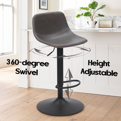Swivel bar stool with height-adjustable feature in kitchen