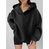 Coolmee Womens Hoodies Oversized V Neck Sweatshirts Long Sleeve Pullover Casual Fall Teen Girls Preppy Clothes - 2 of 4