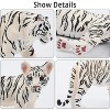 6-Piece Realistic White Tiger Figurine Family Set with Cubs, Jungle Animal Educational Toy & Cake Topper Gift for Kids - 4 of 4
