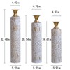 VisioGear Floor Vases, 3-Piece Cylindrical Vases with Funnel Shaped Neck for Living Room, Gold & White, 5.91"*5.91"*32.48" - 3 of 4