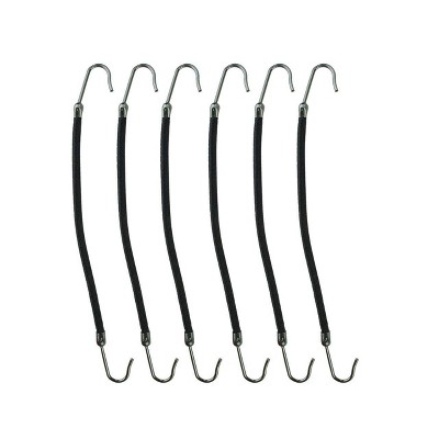 Kitsch Bungee Elastics 6pc - Black