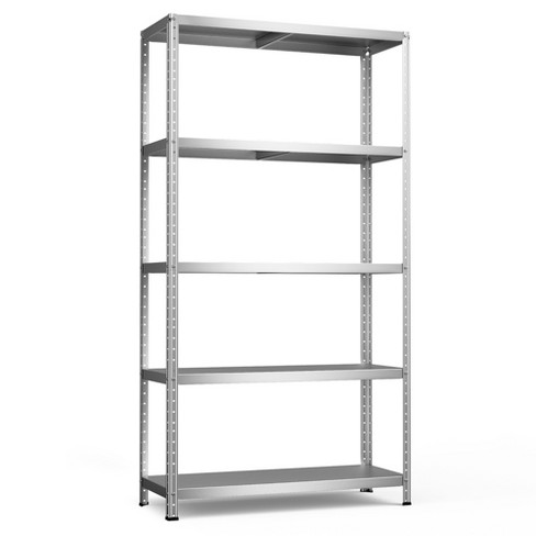 Yaheetech 5-Tier Utility Storage Shelves Garage Metal Shelving Unit, Black