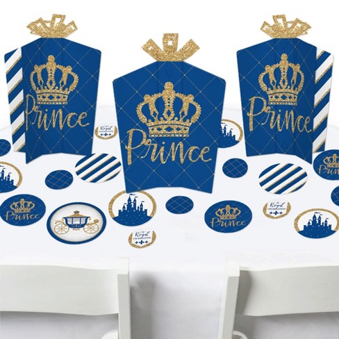 Prince baby shower table hot sale decorations