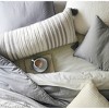 16"x42" Quilted Stripe Lumbar Bed Pillow Gray/Cream - Hearth & Hand™ with Magnolia - image 3 of 3