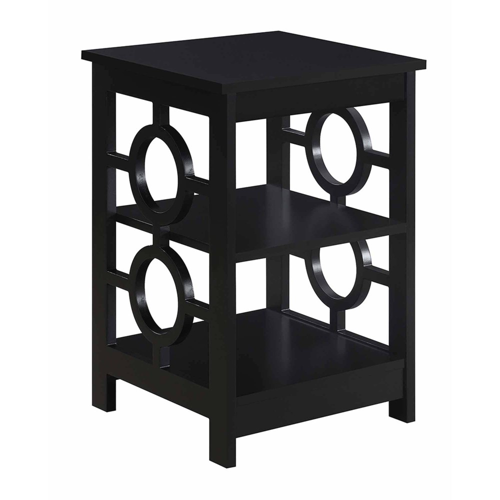 Ring End Table Black - Breighton Home: Contemporary 3-Tier Side Table with Circle Cutouts