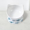 Park Life Designs 2c Oscar Tilt Fish Cat Bowl - White - 3 of 4