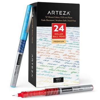 Arteza Inkonic Fineliner Pens, Black - Pack of 12