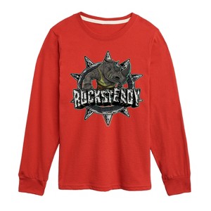 Boys' - Teenage Mutant Ninja Turtles Mutant Mayhem - Rocksteady Long Sleeve Graphic T-Shirt - 1 of 3