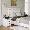 Farmhouse Rustic Nightstands,Modern Wood Night Stands Bedside Tables with 2 Drawers, White Accent Side Tables for Living Room Bedroom - 4 of 4