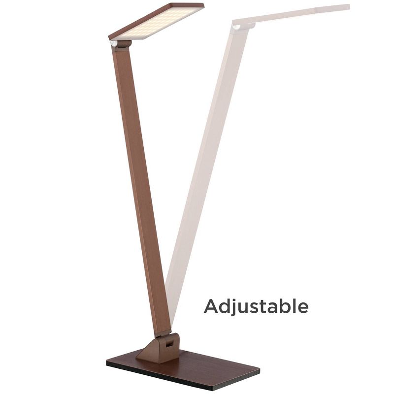 Possini Euro Design Bentley Modern Desk Lamp 21" High French Bronze Aluminum Metal LED Touch On Off Adjustable Head for Bedroom Living Room Office, 5 of 9