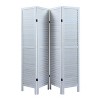 Sevobal Partitions And Room Dividers 4 Pieces Shutter Screen, Portable Room Dividers And Partitions For Bedroom, Office, White, 63.6"*0.7"*67" - 4 of 4