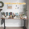 Infurnic Desks, Standing Desk with Splice Board, Adjustable Height Sit Stand Desk for Office or Home, Brown, 24"*55"*27.5" - 3 of 4