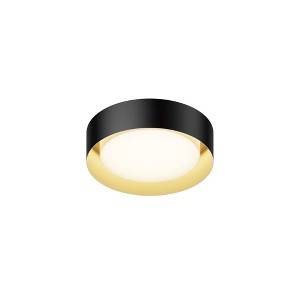 ET2 Lighting Echo 1 - Light Flush Mount in  Black/Gold - 1 of 2