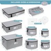 Hard Shell China Storage Containers - Set Moving Boxes for Dinnerware, Glasses, Plates, Mugs and Saucers -  Service for 12 - 3 of 4