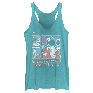 Women's Lilo & Stitch Comic Book Panels Racerback Tank Top - 1 of 4