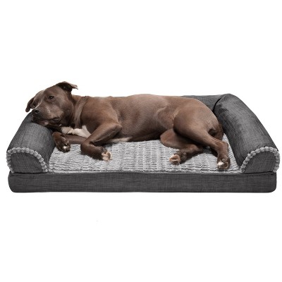FurHaven Plush & Suede Full Support Sofa Dog Bed