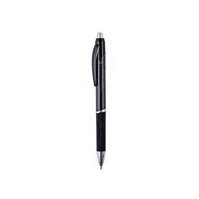 MyOfficeInnovations Motiva Retractable Ballpoint Pens Fine Point Black Ink Dozen 326482