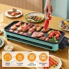 Angel Sar 1500W Electric Grill, 2-in-1 BBQ with Removable Plates, 5 Temp Controls, 3 Small Trays, Dishwasher Safe, for Family Cooking - 3 of 4