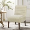 SEVOBAL Accent Chairs Modern Armless Lounge Chair with Horizontal Back Design and Wood Legs, Beige, 21"*29.13"*34.25" - 4 of 4