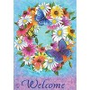 Butterfly Wreath Spring House Flag Welcome Floral 28" x 40" Briarwood Lane - 3 of 4