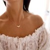14K Gold Plated Pearl Necklace for Women, Handmade Dainty Everyday Jewelry Y Two Pearl-Gold - 2 of 4