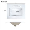 OUTSUPPLY Bathroom Vanity with Ceramic Sink, 2 Drawers & Storage Cabinet, Easy Assembly - 4 of 4