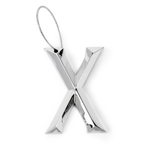 Metallic Monogram Ornaments X - Bullseye's Playground™ - 1 of 3