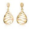 Guili Sterling Silver Drop Earrings with Clear Round CZ in Rose, Gold, or Rhodium Plating – A Timeless and Elegant Jewelry Collection Essential - 3 of 4
