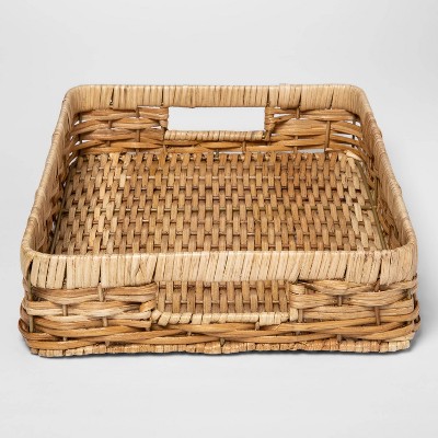 rattan serving tray