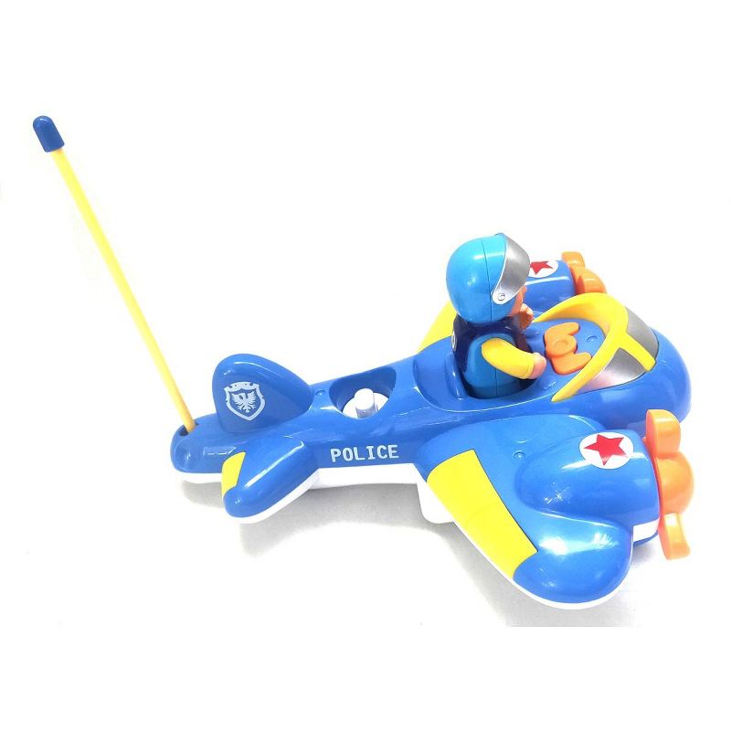 Link Cartoon RC Airplane Lightning Fast,Colorful & Bright, Honks & Plays Music Great Gift For Kids - Blue, 3 of 9