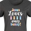 Women's - Instant Message - Jesus Loves Every Bunny Graphic T-shirt Dress - 2 of 4
