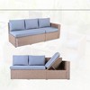 VisioGear 6-Piece Patio Furniture Set with Adjustable Seat, Outdoor Furniture with Storage Box, Yellow, 53.5"*27.6"*28.7" - 4 of 4