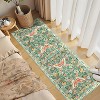 Butterfly Washable Rug - Non-Slip Floral Carpet, Soft Non-Shedding Low Pile Floor Mat for Nursery Dining Room - 2 of 4
