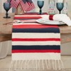 Saro Lifestyle American Dream Stripe Table Runner, Multicolored, 16"x72" - 3 of 3
