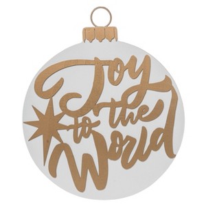 Transpac Wood 12.68 in. Multicolored Christmas Ornament Wall Decor - 1 of 2