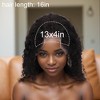 Unique Bargains Women's Small Wave Curly Long Hair Wig 13x4in 200 Real Human Hair 16in Black 1 Pc - 4 of 4